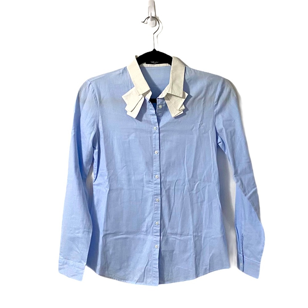 G2000 Blue & White Button Down Dress Shirt Size 36